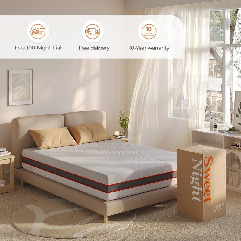 Sweetnight 10-inch Medium Firm Gel Memory Foam Mattress