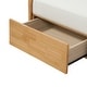 preview thumbnail 10 of 11, Christopher Knight Home - Soft Cushion Oak Beige Upholstered Storage Ottoman Bench with Rattan Sides and Wooden Legs
