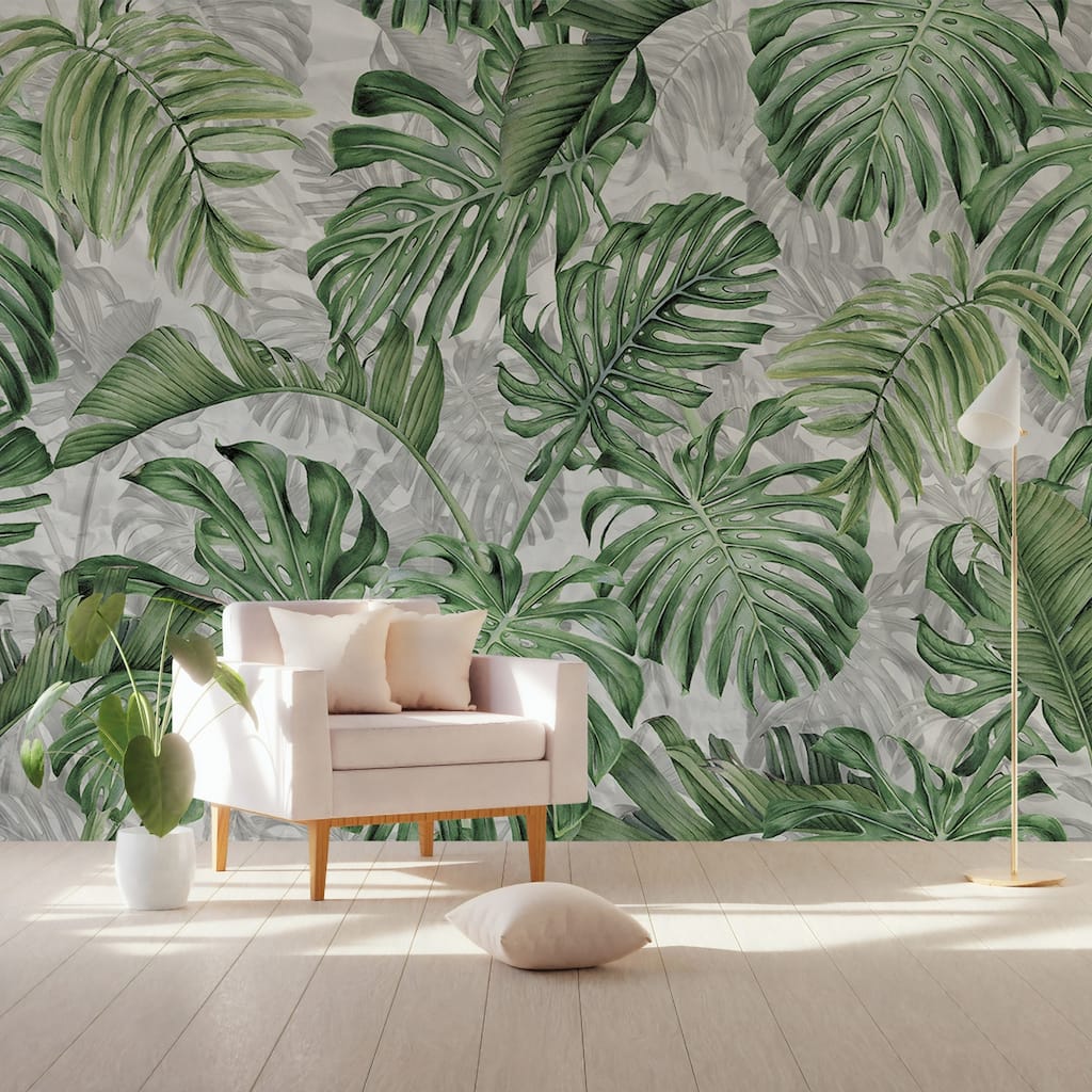 GK Wall Design Palm Leaves Vintage Leaf Pattern Tropical Wallpaper