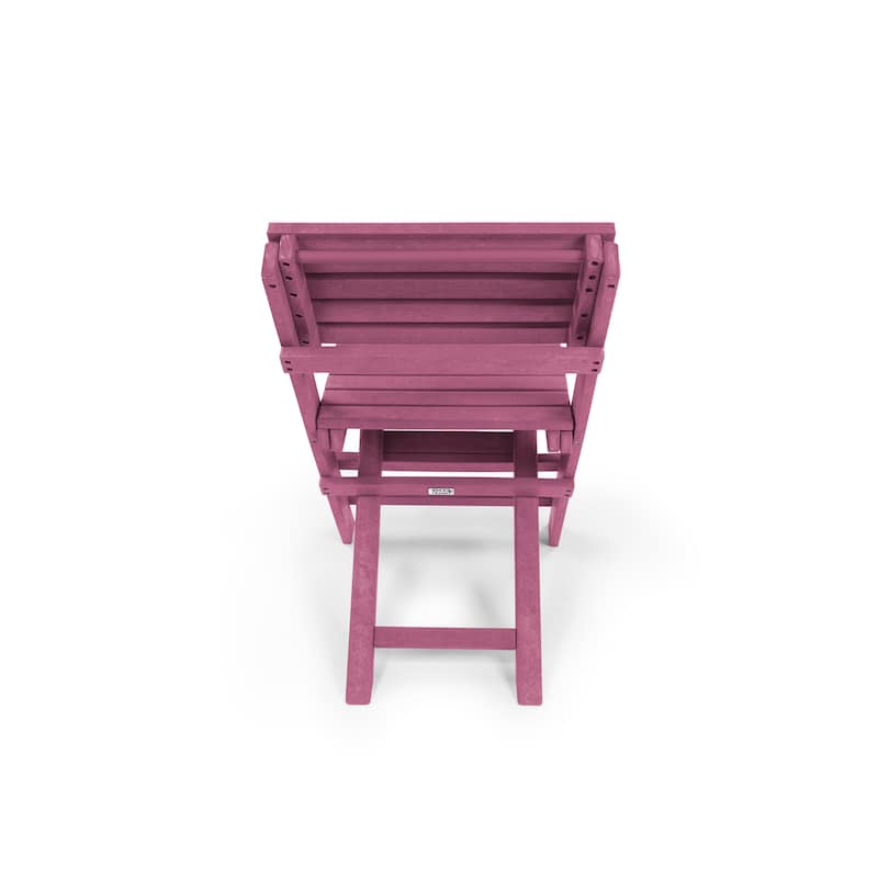 Las Cabos Fully Assembled All-Weather Recycled HDPE Outdoor Folding Bistro Chair