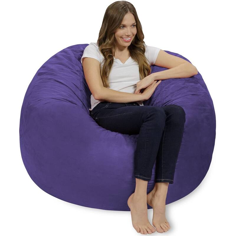 Bean Bag Chair 4-foot Memory Foam Removable Cover Bean Bags