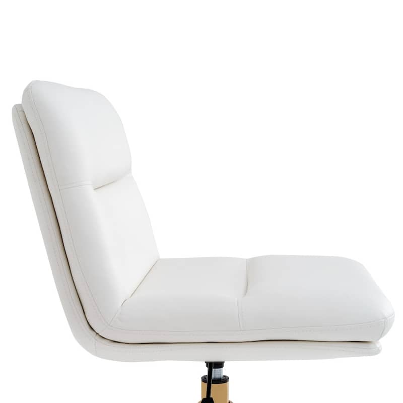 Commercial Mid-Back Padded Upholstered Swivel Office Chair - 25.5"W x 24.75"D x 29.75" - 32.5"H