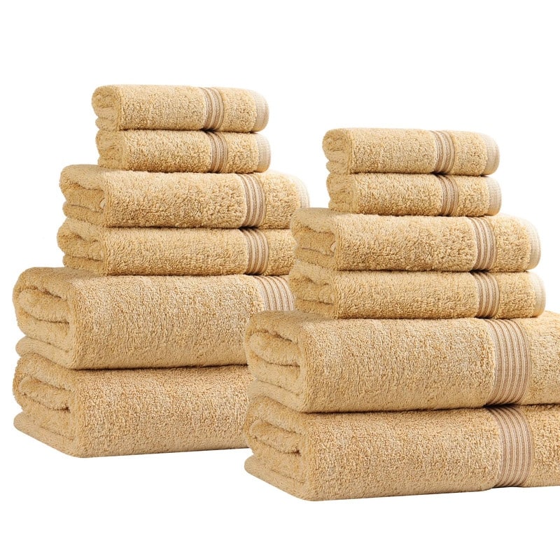 Superior Heritage Egyptian Cotton Absorbent 12-Piece Towel Set