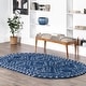 preview thumbnail 23 of 61, Nuloom Vasiliki Moroccan Shag Tasseled Area Rug 3' x 5' Oval - Blue - Oval
