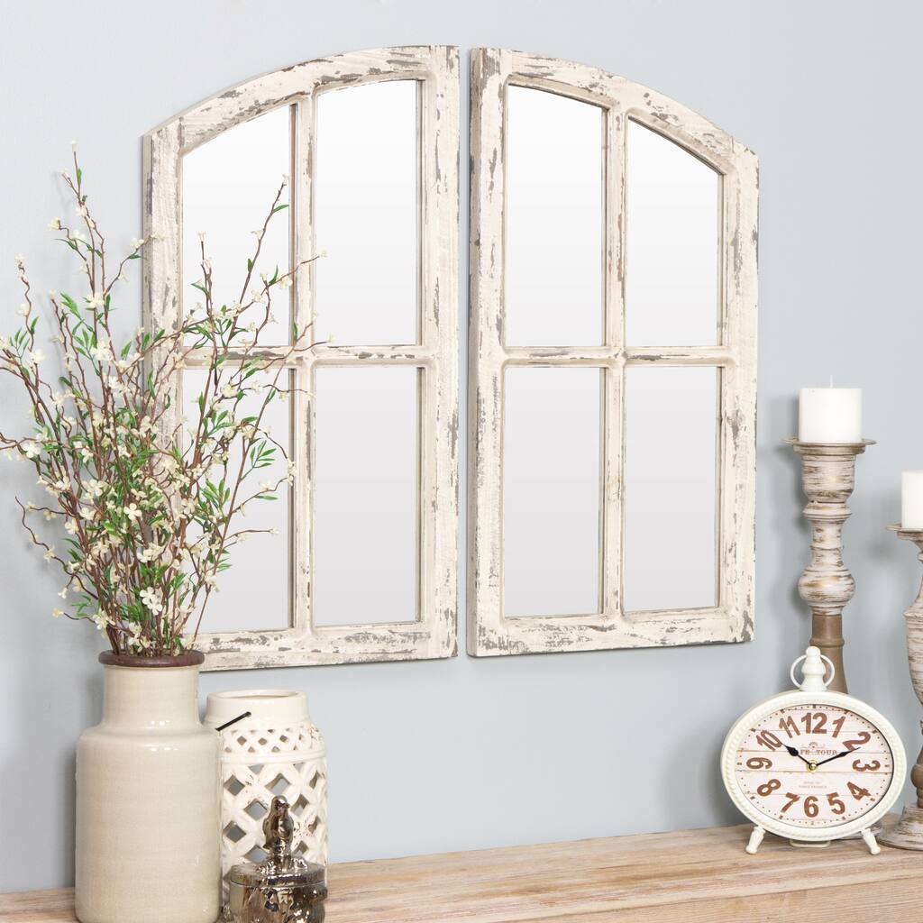 Raelynn Arch Window Pane Mirrors (Set of 4) - Overstock - 35306081