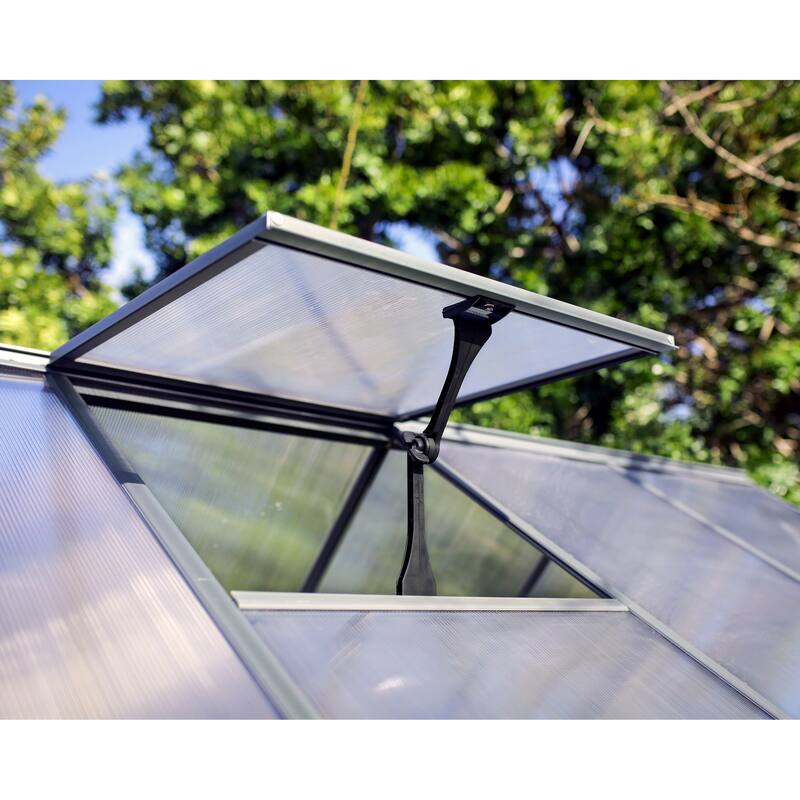 Hybrid 6 ft. Gray/Clear DIY Greenhouse Kit