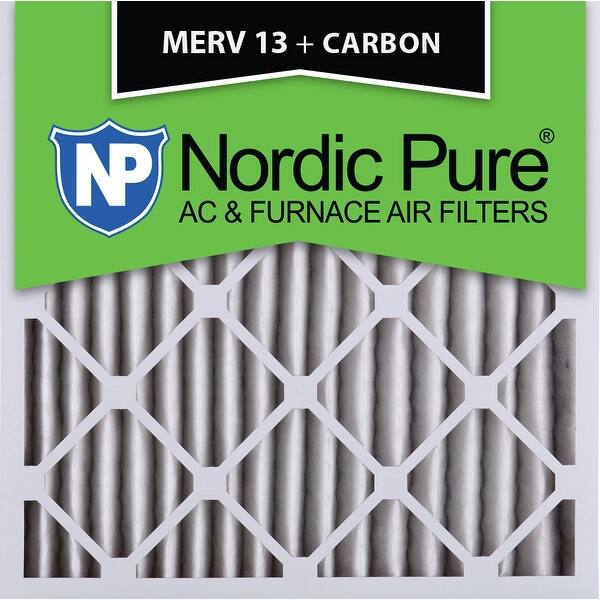 Shop Nordic Pure 20x20x2 Merv 13 Plus Carbon Ac Furnace Air Filters Qty 3 Overstock 19266414