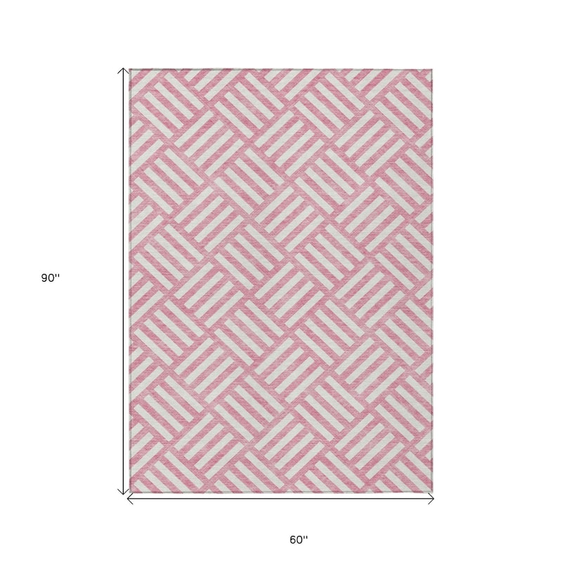 HomeRoots Geometric Transitional Rectangle Outdoor Rug