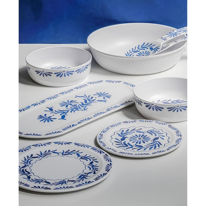 Abode Homewares Azul Melamine Dinner Plate - Blue - 10.5" - Set of 6