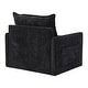 preview thumbnail 41 of 47, GALDWIN Chenille Upholstered 360°Degree Swivel Mid Century Modern Arm Chair for Living Room