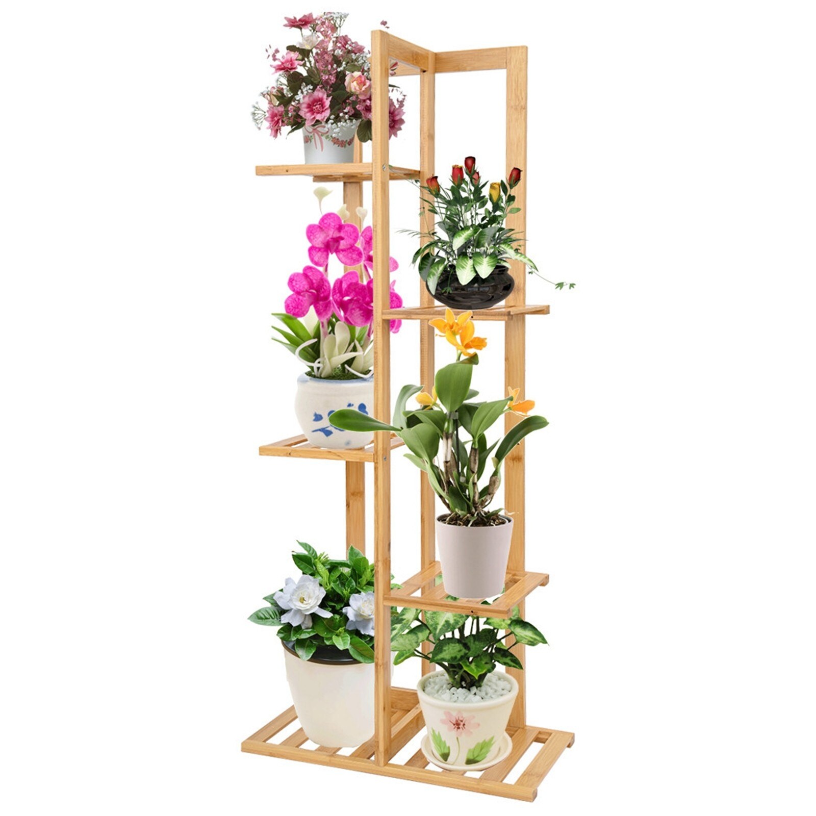 Bamboo Plant Stand Indoor Outdoor Multiple Flower Pot Holder Shelf 8 X 10 Overstock 32586322 Lucky bamboo doesn't need direct sunlight—perfect for most indoor settings—and it doesn't require soil. bamboo plant stand indoor outdoor multiple flower pot holder shelf 8 x 10