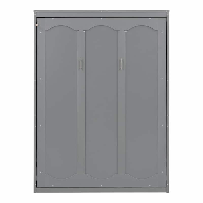 Full/Queen Size Murphy Bed Wall Bed with Shelves