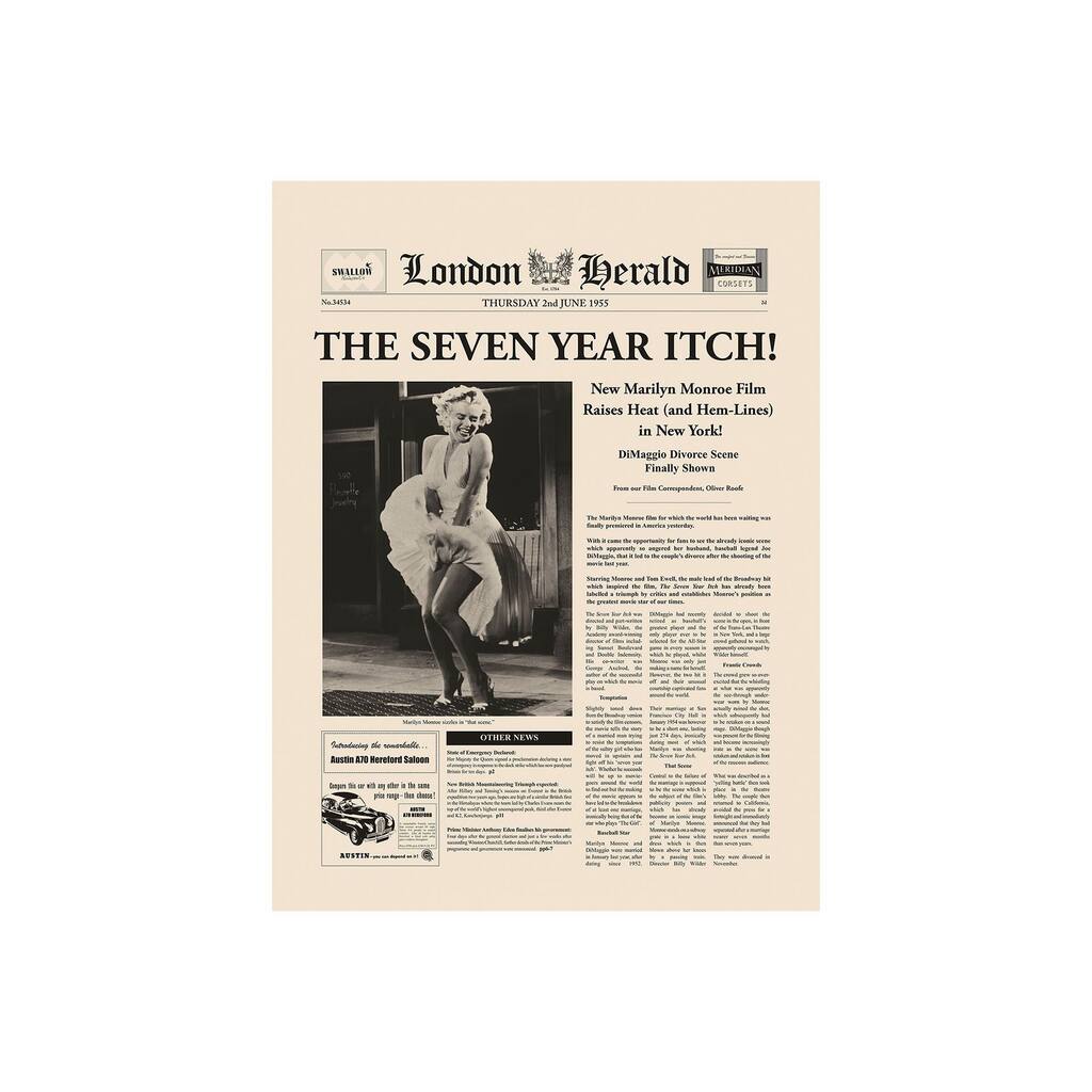 The Seven Year Itch (27 x 36) Canvas Art Print