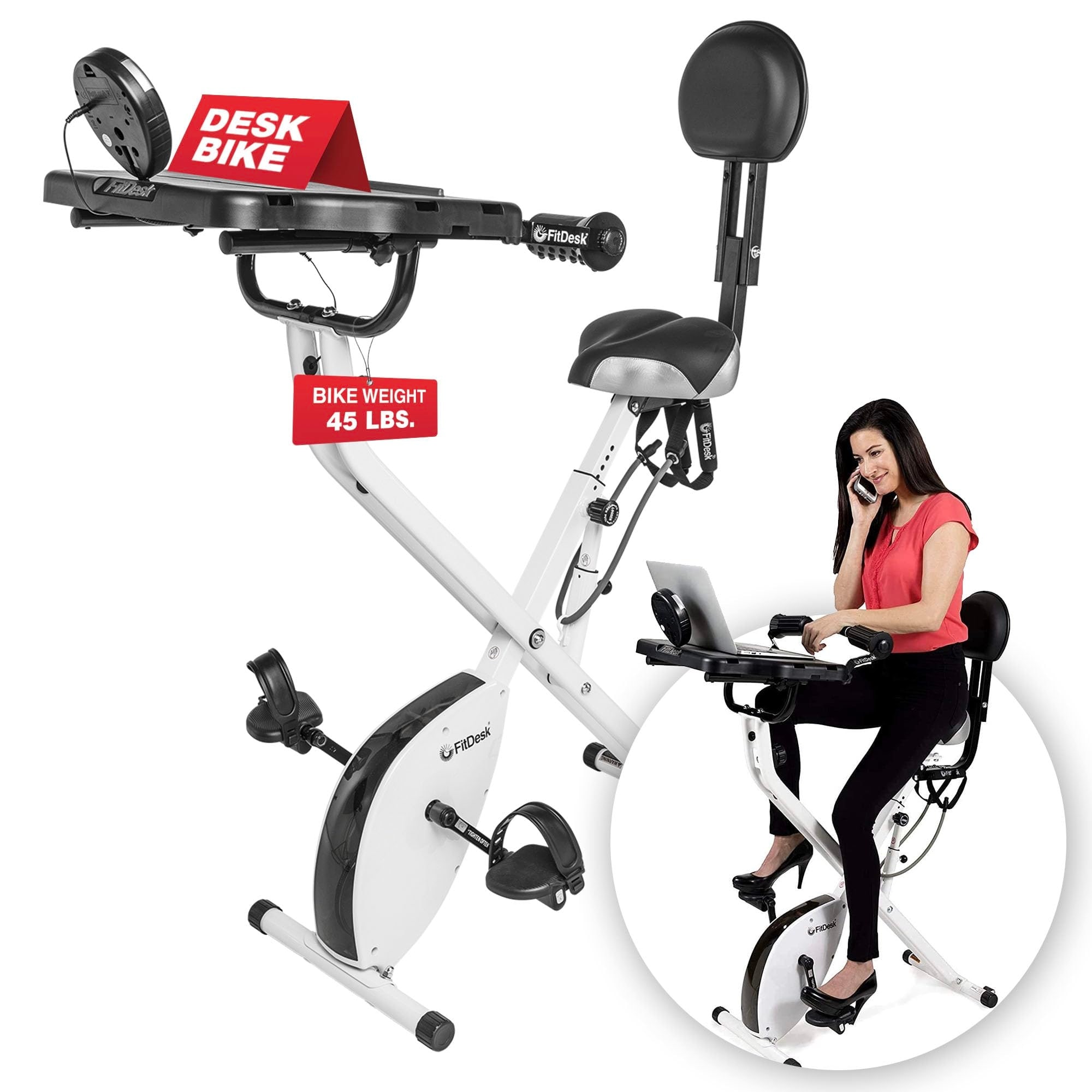 Folding Exercise Bike for Home Fitness Stationary Bike and Desk Exercise Equipment with Built in Tablet Holder Desk Bike Bed Bath Beyond 40334553