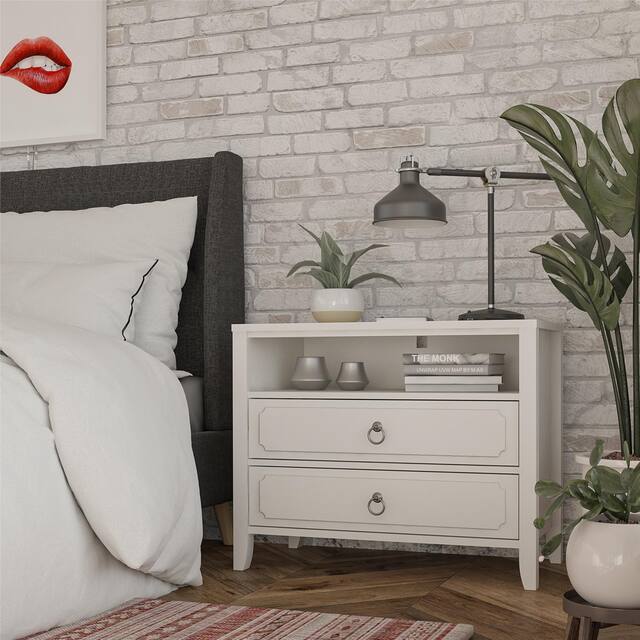 The Novogratz Her Majesty 2 Drawer Nightstand