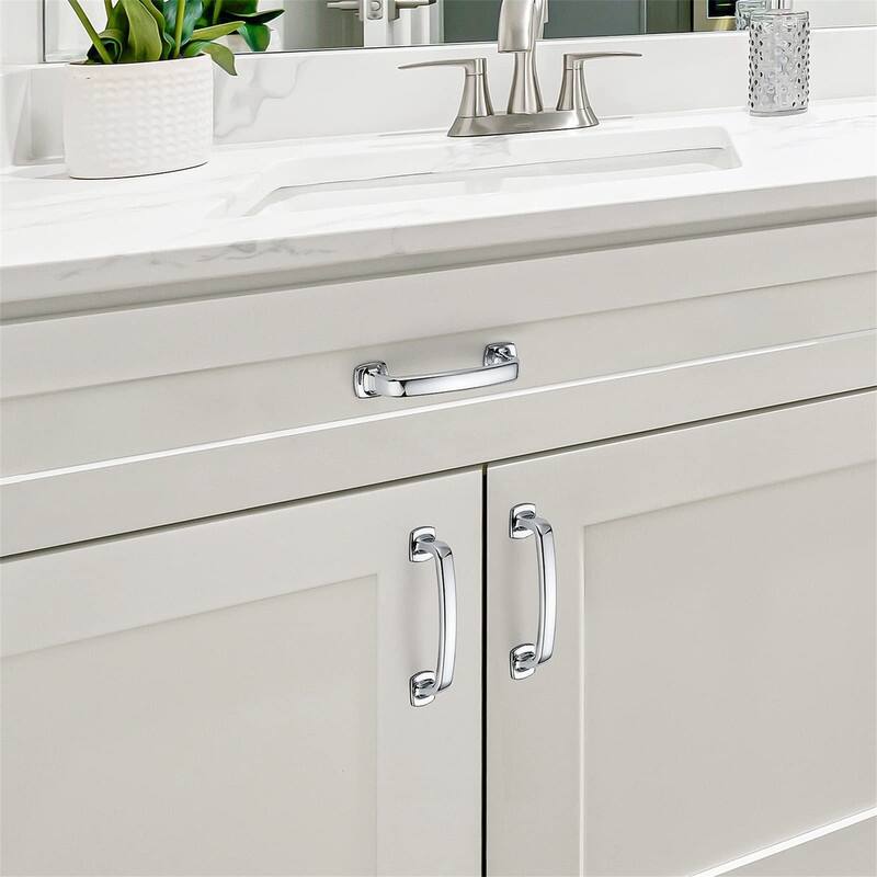10 Pack Solid 3 Inch Drawer Pulls - 3.75"L x 0.64"W