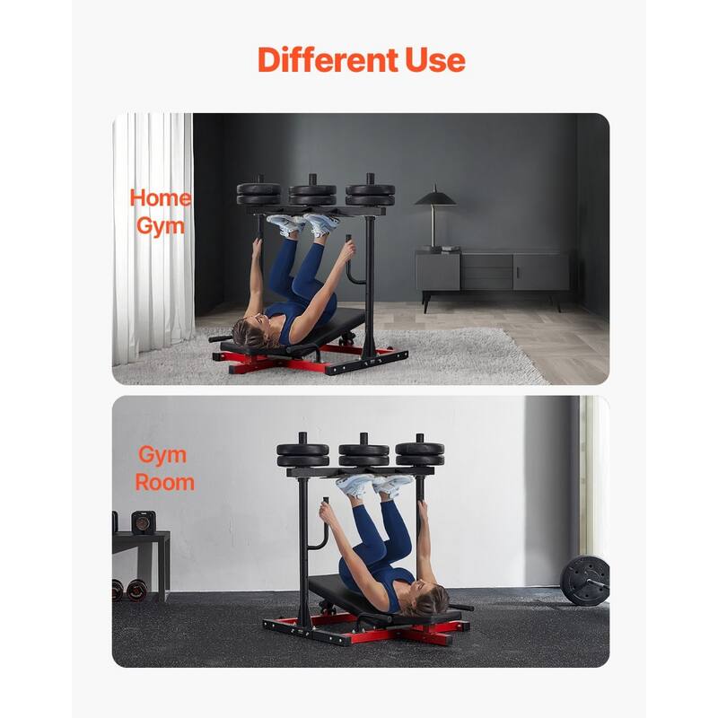 3-Level Adjustable Leg Press Machine for Targeted Lower Body Exercise at Home with Carbon Steel Frame - 50” x 48” x 46”