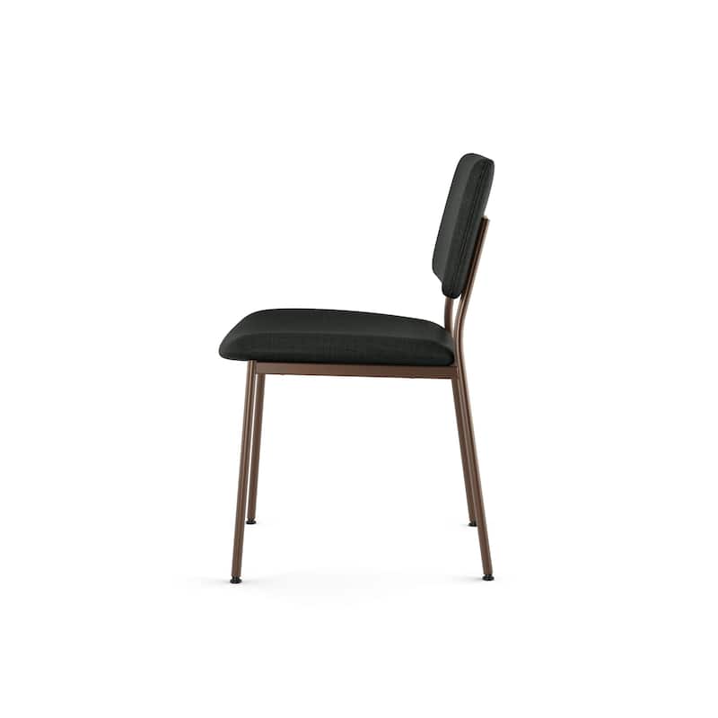 Amisco Sullivan Upholstered Dining Chair with Open Back and Metal Legs