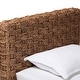 preview thumbnail 5 of 8, Rhinos Handwoven Seagrass Daybed - Twin Size Coastal Boho Bed Frame with Basketweave Design