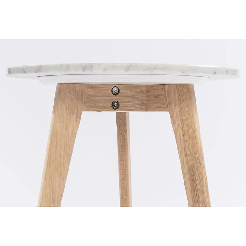 Carson Carrington Tang 15-inch Round Marble Table - 15.5"L x 15.5"W x 15.5"H