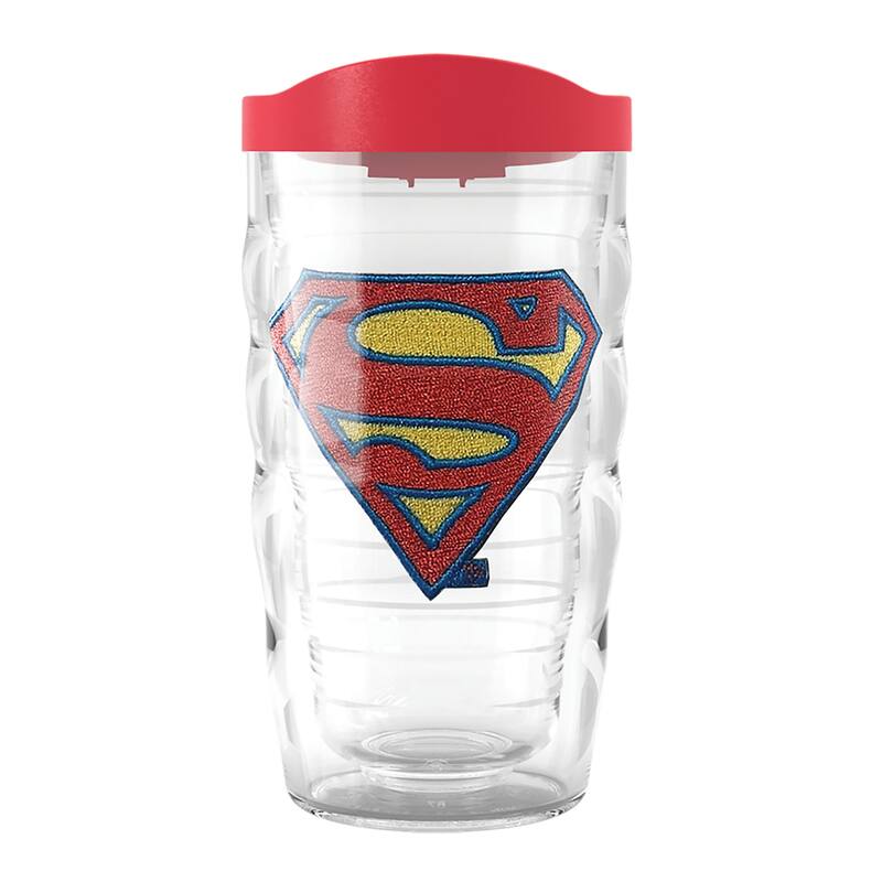 Tervis DC Comics Superman Logo Made in USA Double Walled Insulated Travel Tumbler, Classic - 10oz Wavy - 10oz Wavy