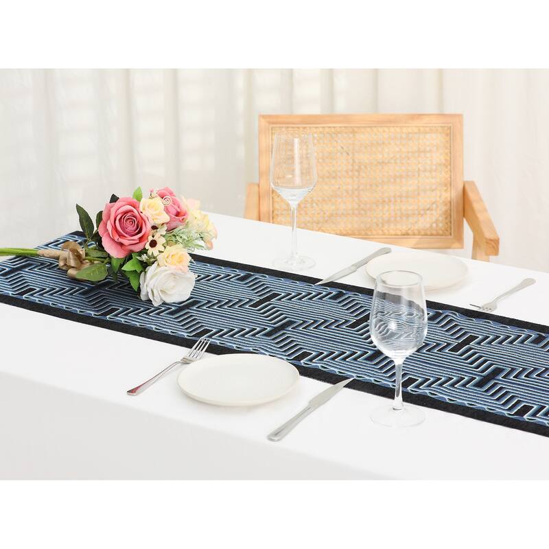 1Pcs Table Runner, Vintage Table Runners with Tassel for Wedding Party