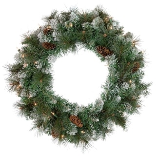 9'x14 Mixed Rosemary Emerald Pine Artificial Garland Clear LED