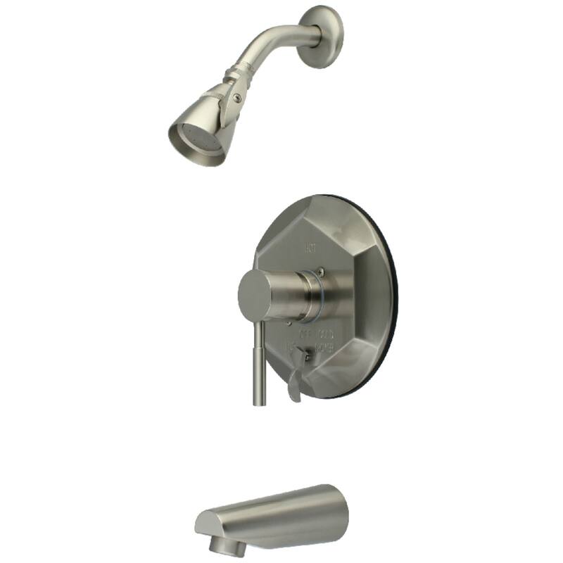 Kingston Brass Concord Tub and Shower Faucet - Brushed Nickel