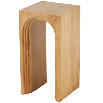 Wood Cutout Arch Accent Table - Brown or Black - Roche River Decor