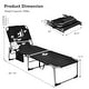 preview thumbnail 3 of 9, Gymax Portable Beach Chaise Lounge Chair Folding Reclining Chair w/