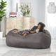 preview thumbnail 2 of 3, Asher Traditional 6.5 Foot Suede Bean Bag Chair by Christopher Knight Home