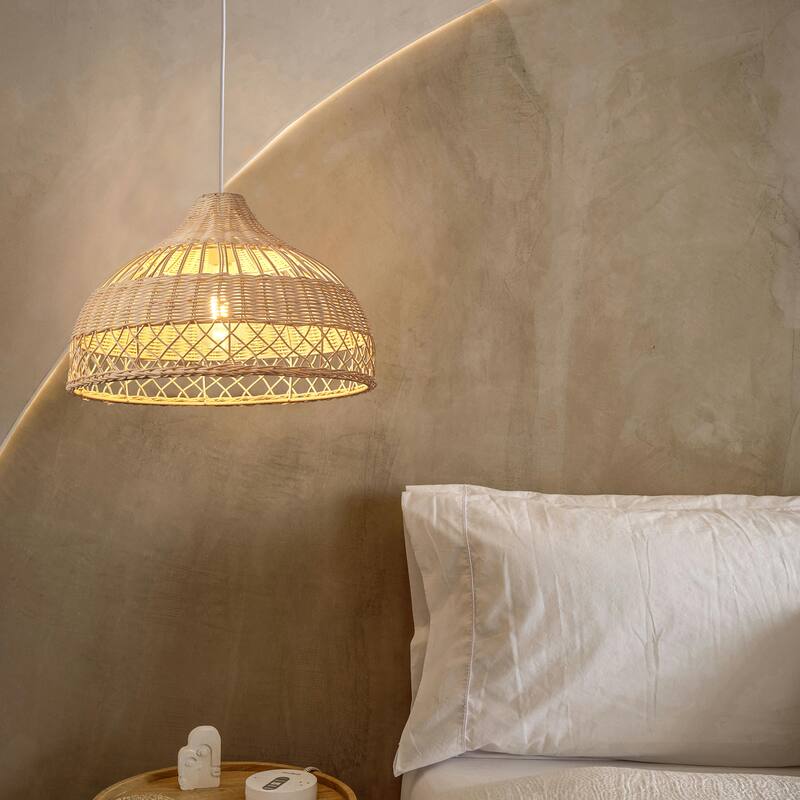 1-Light 16" Handmade Natural Vine Pendant Light,No Bulb Included