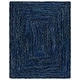 preview thumbnail 32 of 147, SAFAVIEH Georgine Handmade Braided Bohemian Cotton Rug 8' x 10' - Navy/Blue