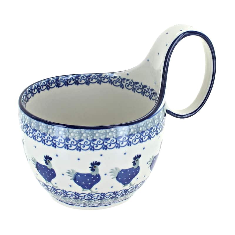 Blue Rose Polish Pottery 845 Ceramika Artystyczna Soup Mug
