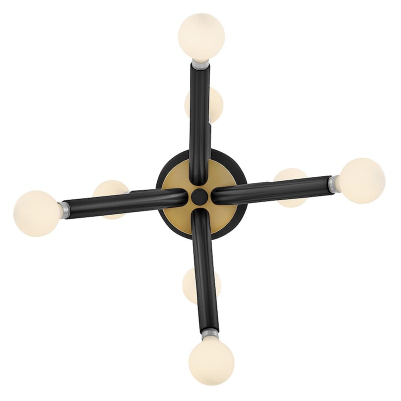 Lark 83853 Axton 8 Light 12-1/2" Wide Convertible Semi-Flush Ceiling