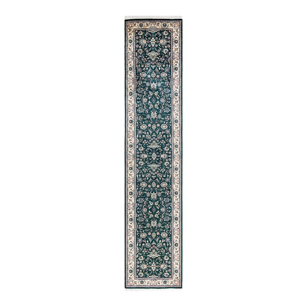 Traditional Oriental Green Runner