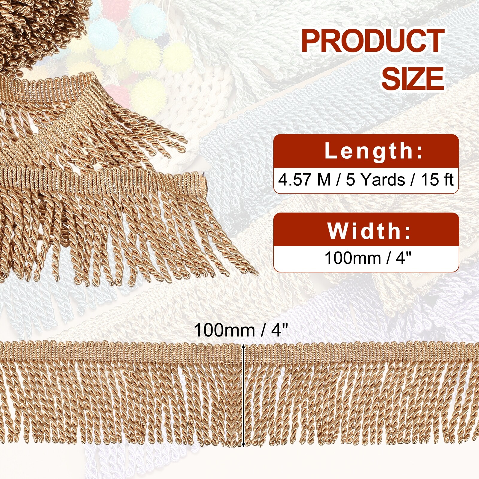 Blue Fringe Trim, mm Fringe Trim Curtain Tassel Fabric Sewing for Curtain Sofa Clothes DIY Decoration