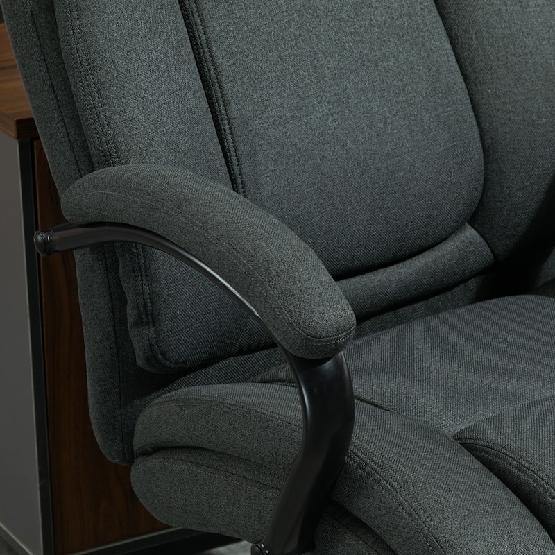 Vinsetto Big and Tall Executive Office Chair High Back Computer Desk Chair Ergonomic Swivel Chair with Linen Fabric