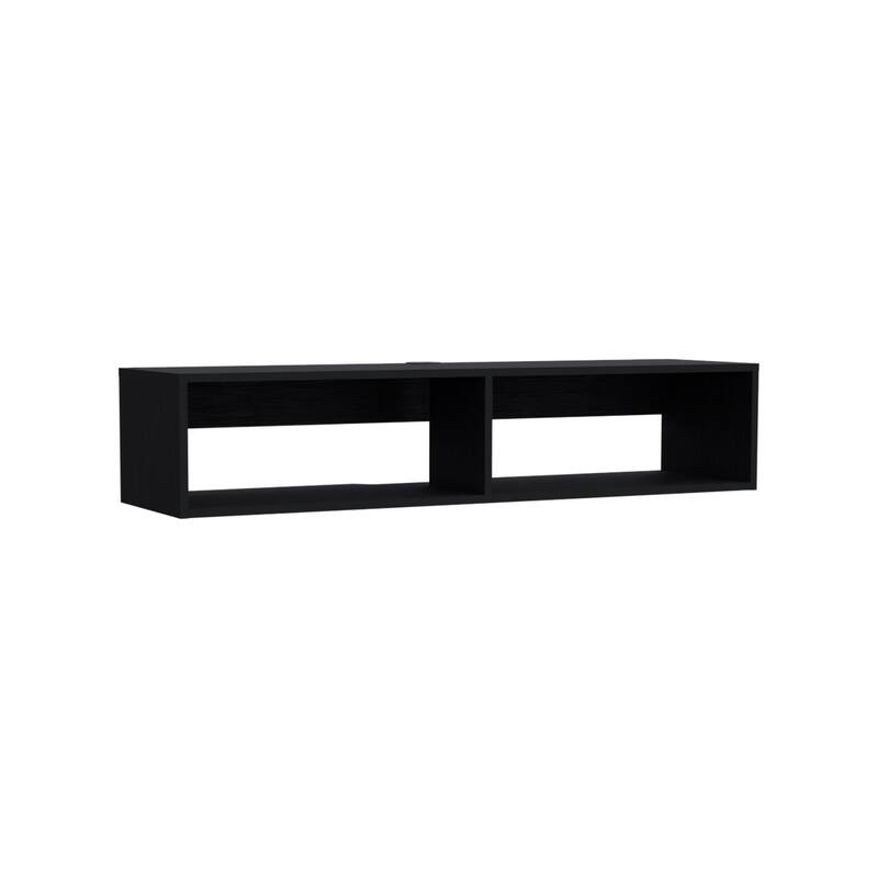 Rockwood Floating TV Stand with Open Storage Shelves