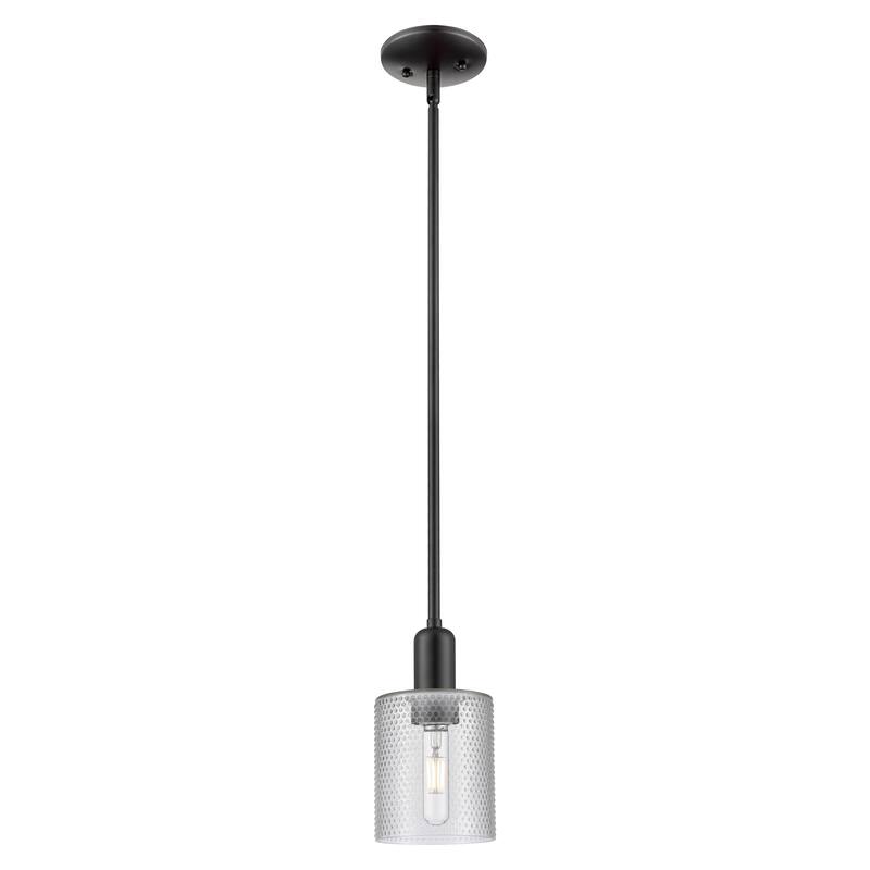 Innovations Lighting Endless Possibilities Arcadia - Cobbleskill - 1 Light 5" Stem Hung Mini Pendant - Clear/Matte Black