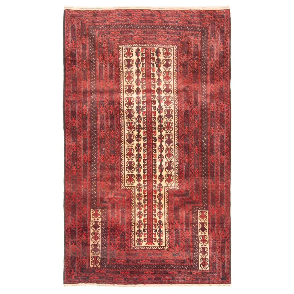 ECARPETGALLERY Hand-knotted Teimani Beige Wool Rug - 2'10 x 4'9
