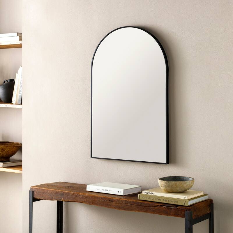 Livabliss Aranya Modern Aluminum Arched Accent Mirror