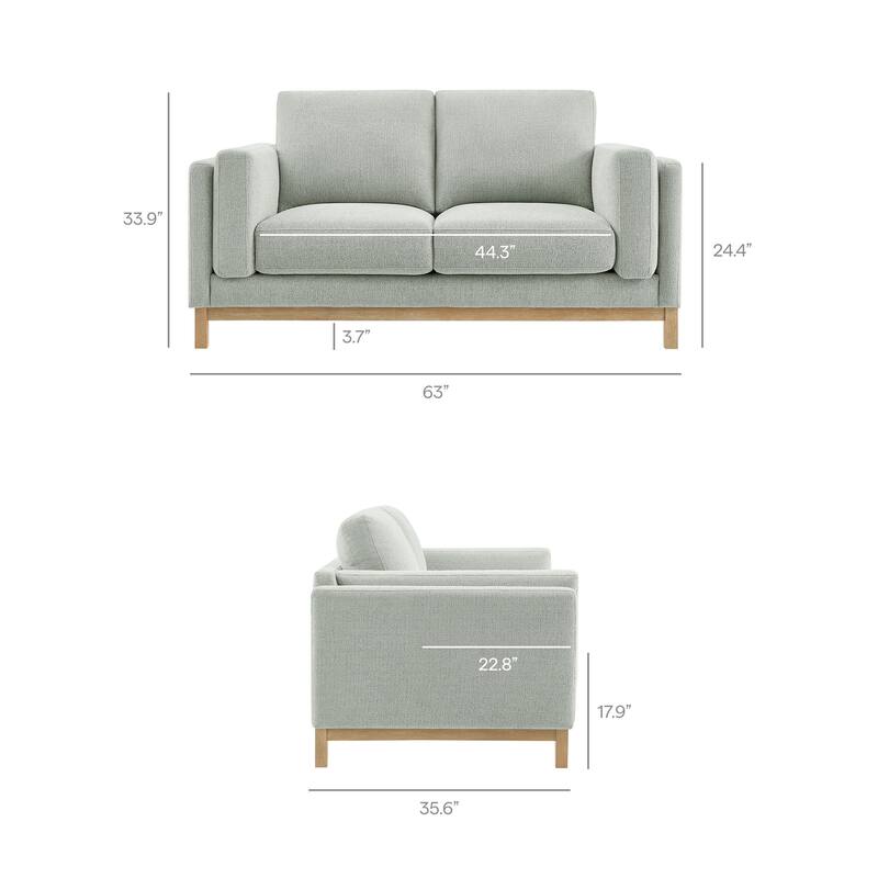 Roscoe 63 inch Upholstered Loveseat