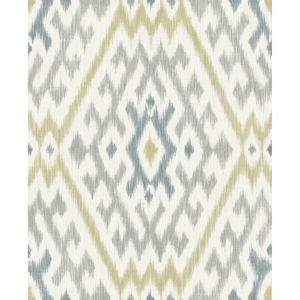 A-Street Prints Solola Chartreuse Ikat Wallpaper