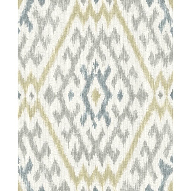 A-Street Prints Solola Chartreuse Ikat Wallpaper