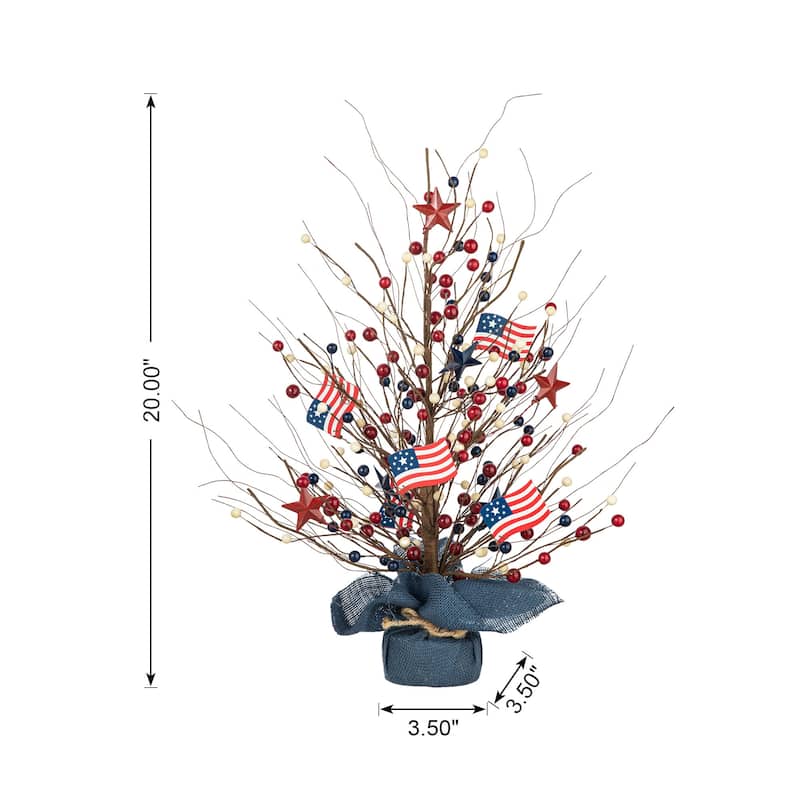 Glitzhome Pinecone Berry Table Tree Fall Harvest Xmas Centerpieces