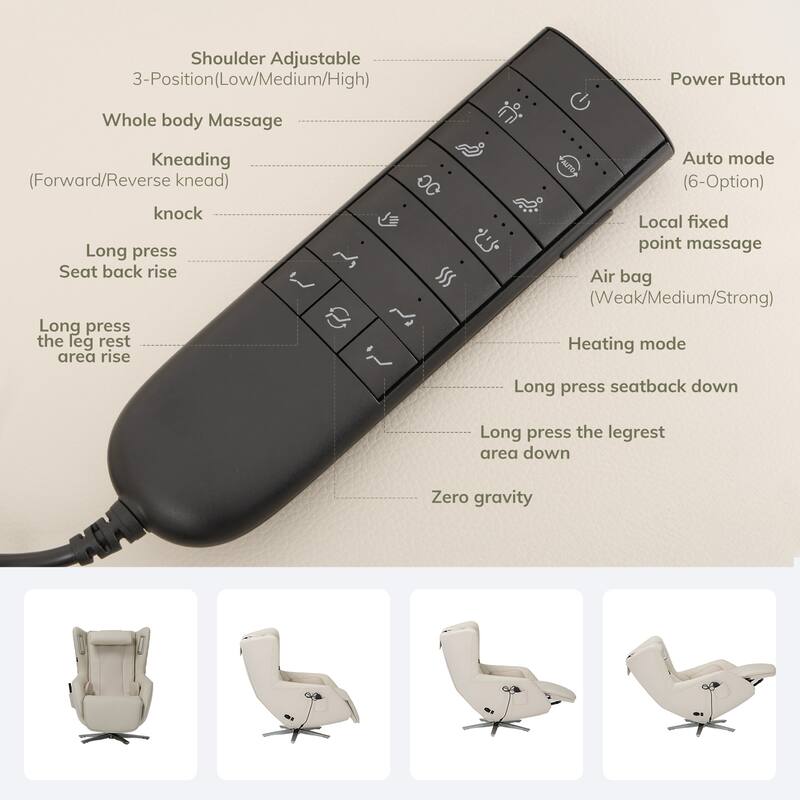 Advanced Zero Gravity Massage Chair Dual Heat Bluetooth Speaker System