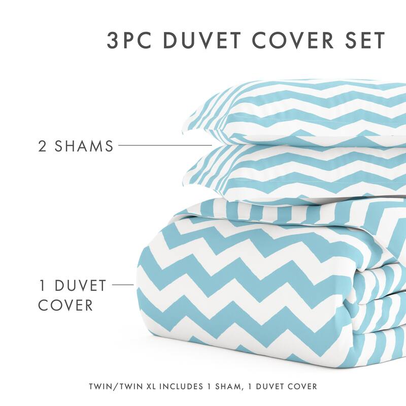 Simply Soft Oversized Arrow Pattern 3 Piece Duvet Cover Set