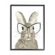 preview thumbnail 1 of 25, Stupell Baby Bunny with Large Glasses Children's Woodland Animal Framed Wall Art - White 16 x 20 - Black