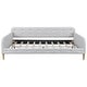 preview thumbnail 18 of 56, Tufted Upholstered Daybed with 4 Solid Pine Legs, Linen Fabric Sofa Bed Frame, Wooden Slat Support, Easy Assemble